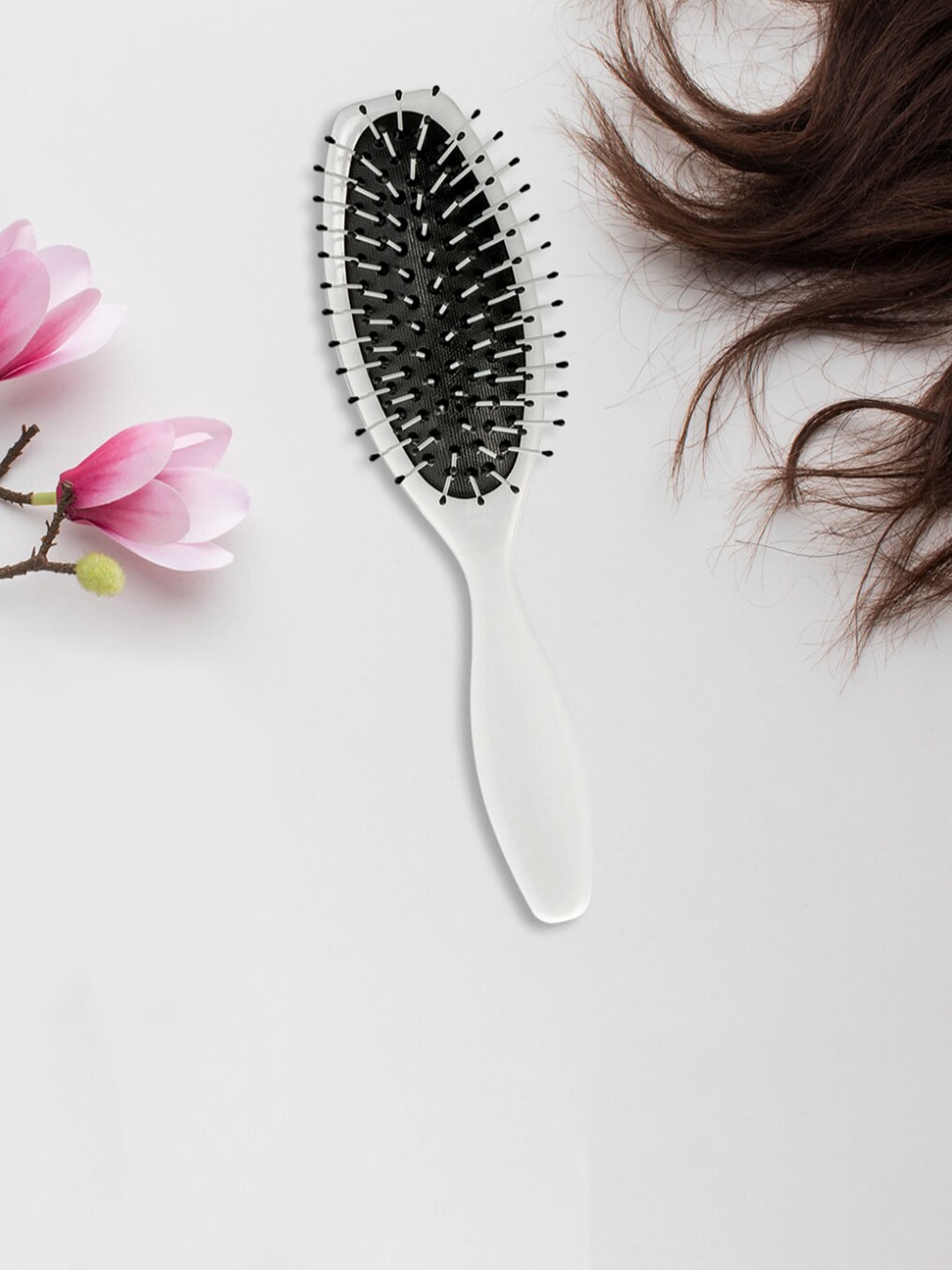 Trisa White & Black Paddle Hair Brush With Protected Bristles - 629588 Price in India