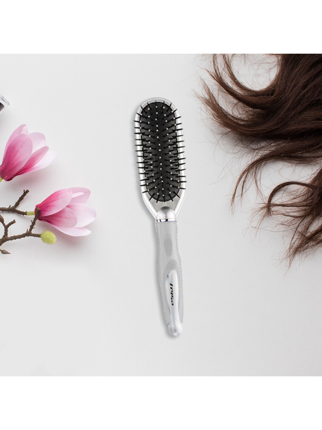 Trisa White Hair Brush with Soft Bristles for Detangling - 551694 Price in India
