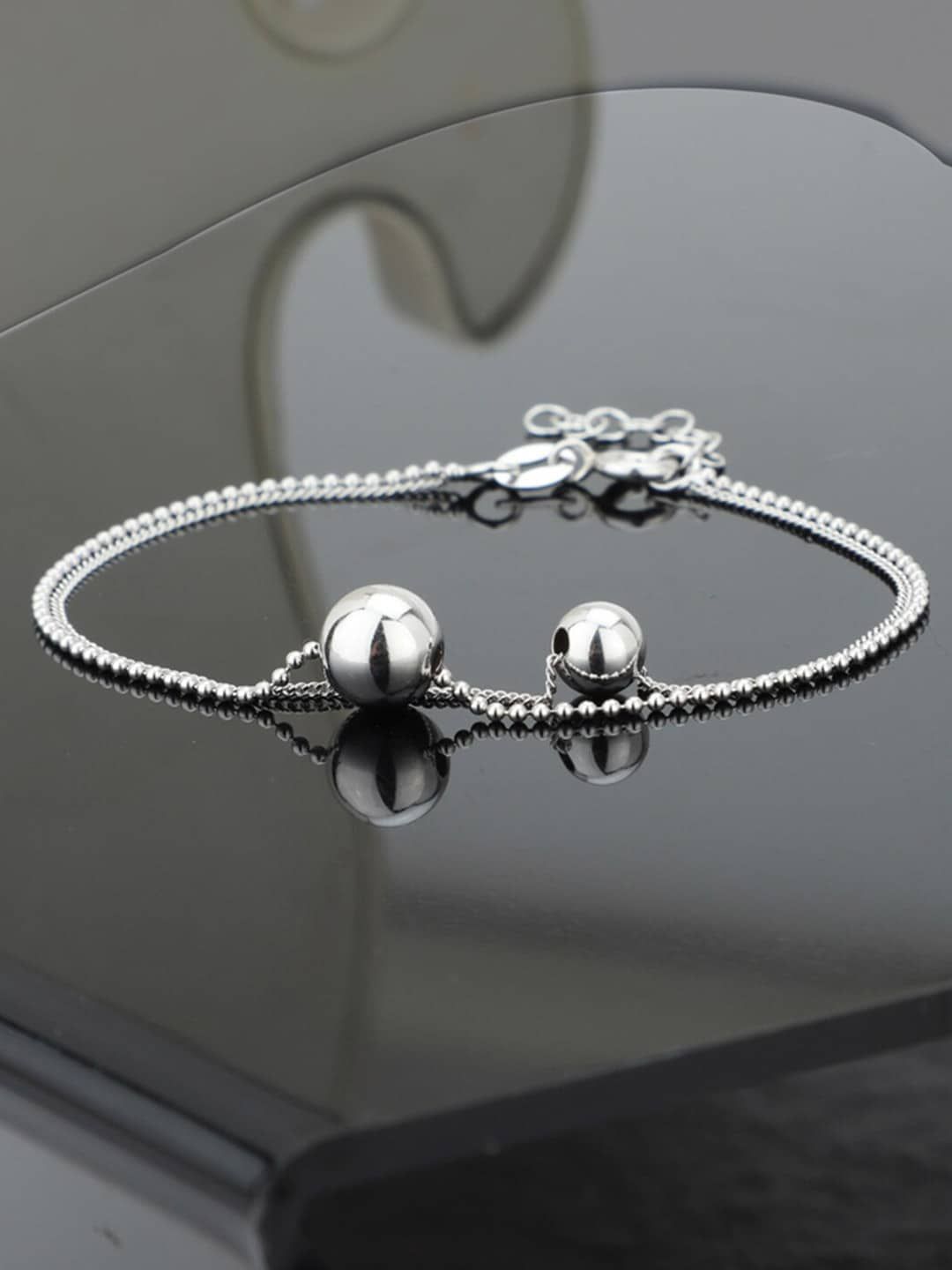 VANBELLE Women 925 Sterling Silver Rhodium-Plated Multistrand Bracelet Price in India