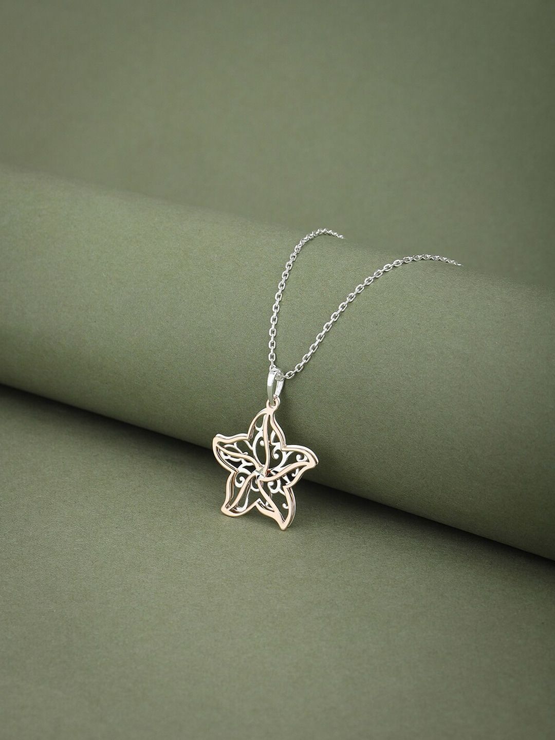 VANBELLE Women 925 Sterling Silver Star Pendent Necklace Price in India