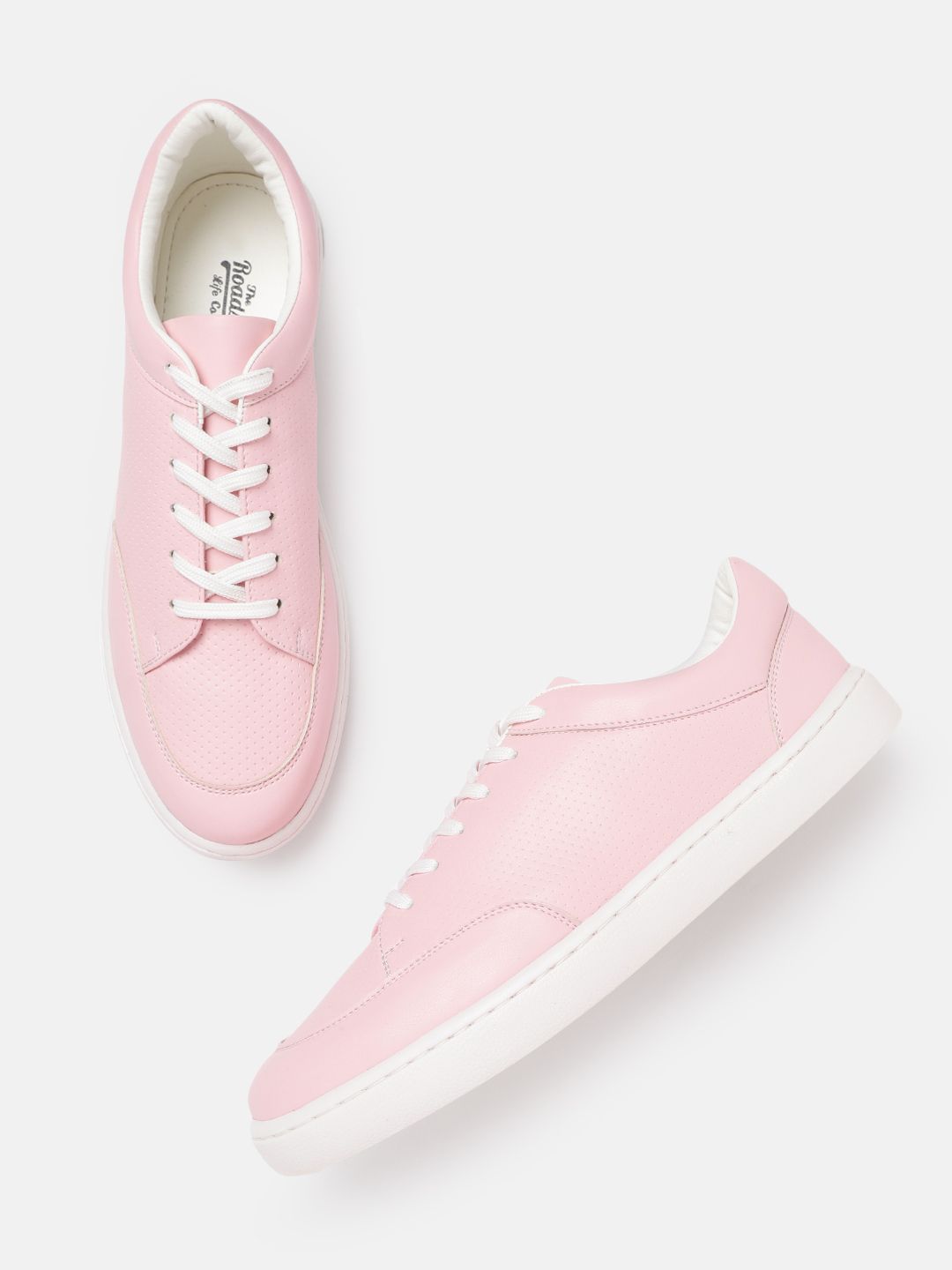 Roadster Women Pink Perforated Sneakers Price in India
