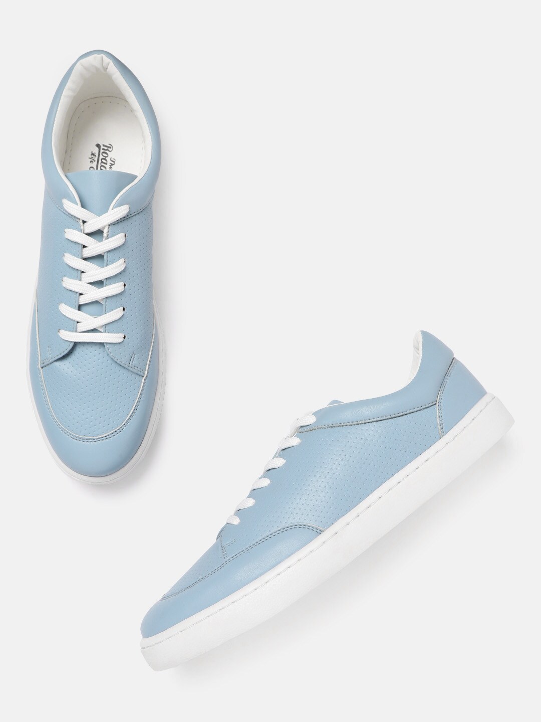Roadster Women Blue Perforated Sneakers Price in India