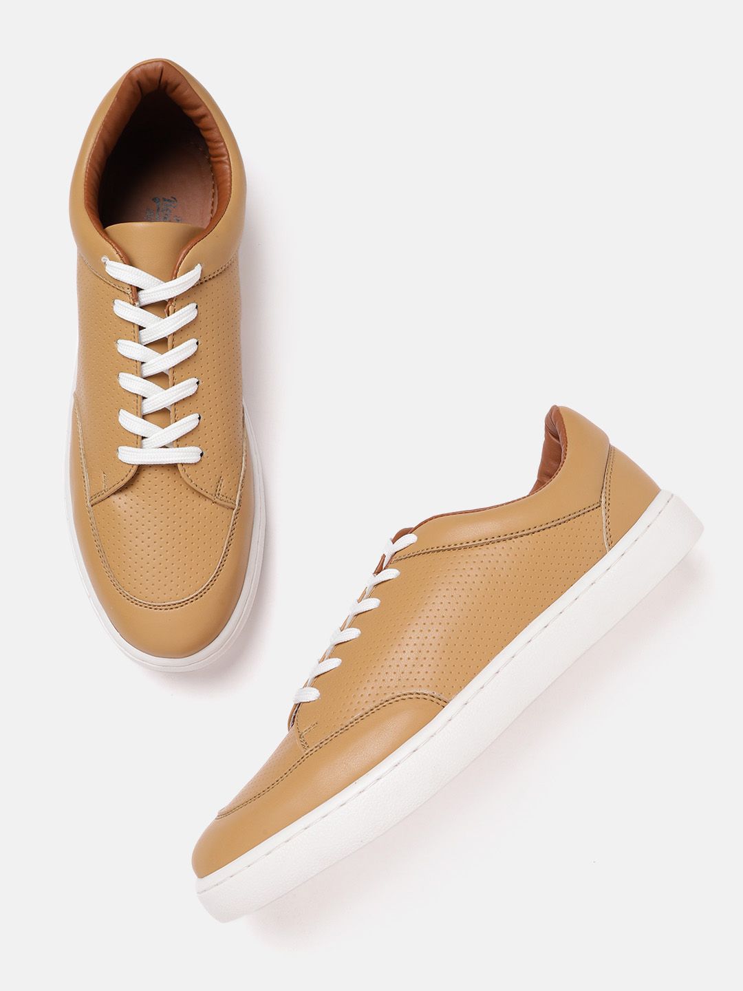 Roadster Women Beige Perforated Sneakers Price in India