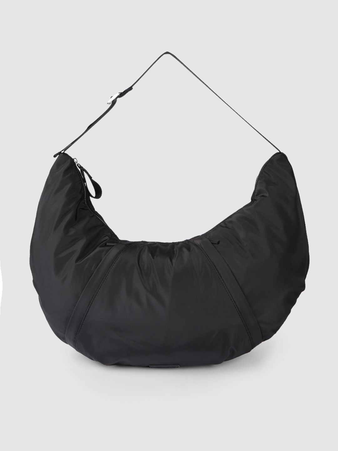 Accessorize Black Solid Hobo Bag Price in India