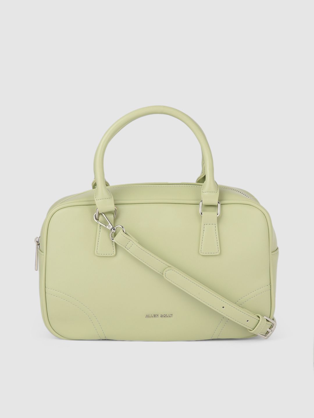 Allen Solly Green PU Structured Handheld Bag Price in India