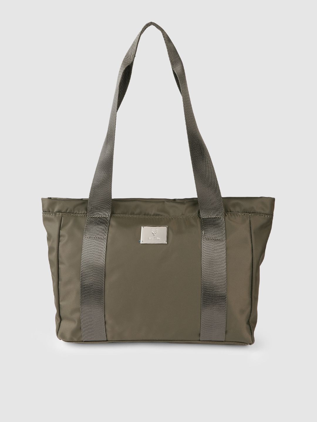 Allen Solly Olive Green PU Structured Shoulder Bag Price in India