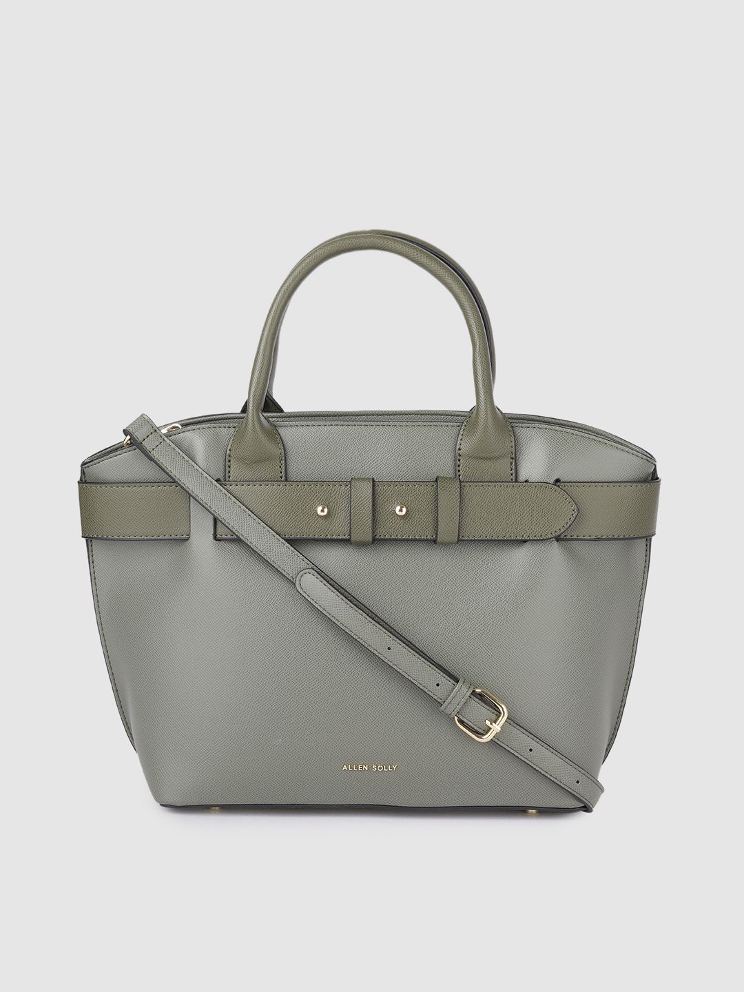 Allen Solly Grey PU Structured Handheld Bag Price in India