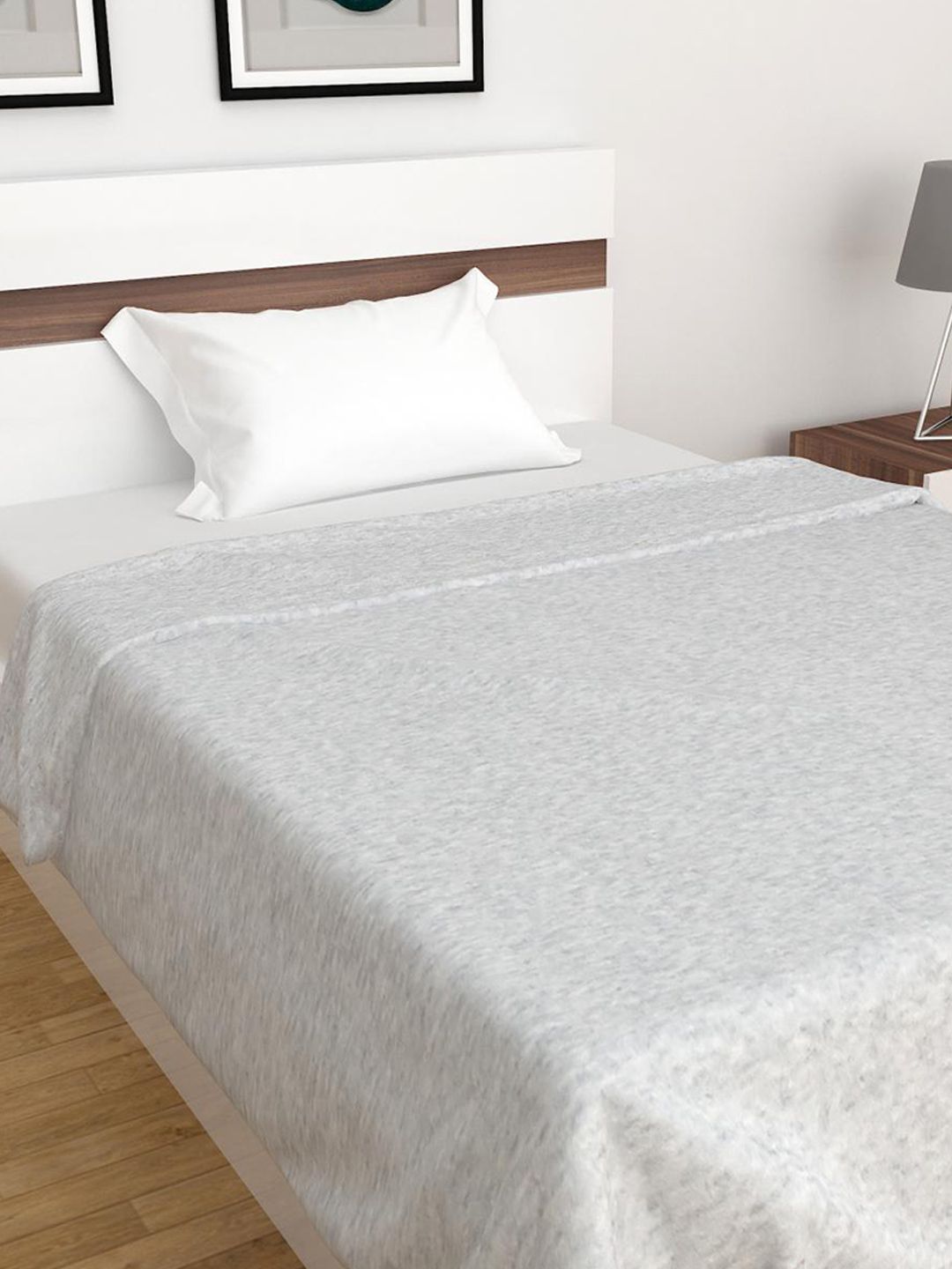 Home Centre Grey 210 GSM Single Bed Polyester Quilt Price in India