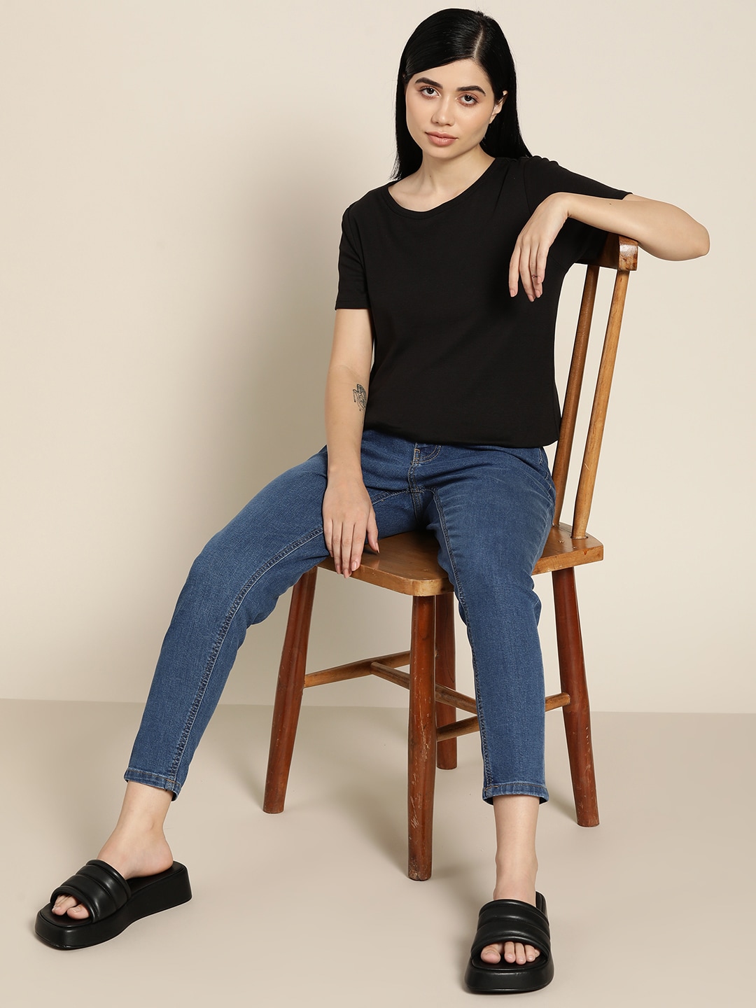 ether Women Blue Skinny Fit Stretchable Jeans Price in India