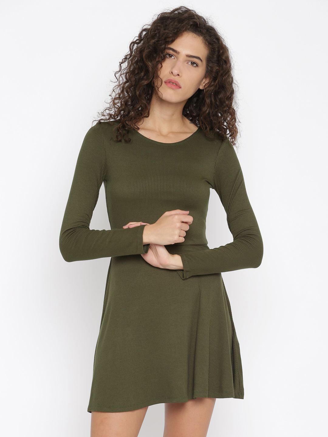 green skater dress forever 21 Buy Women Olive Self-Design - Dresses for Women 1621251 next dresses sale