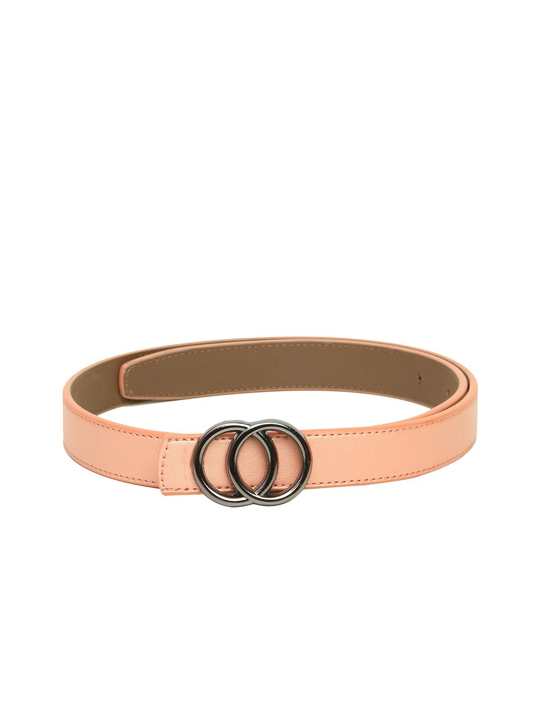 Calvadoss Women Peach-Coloured Solid Belt Price in India