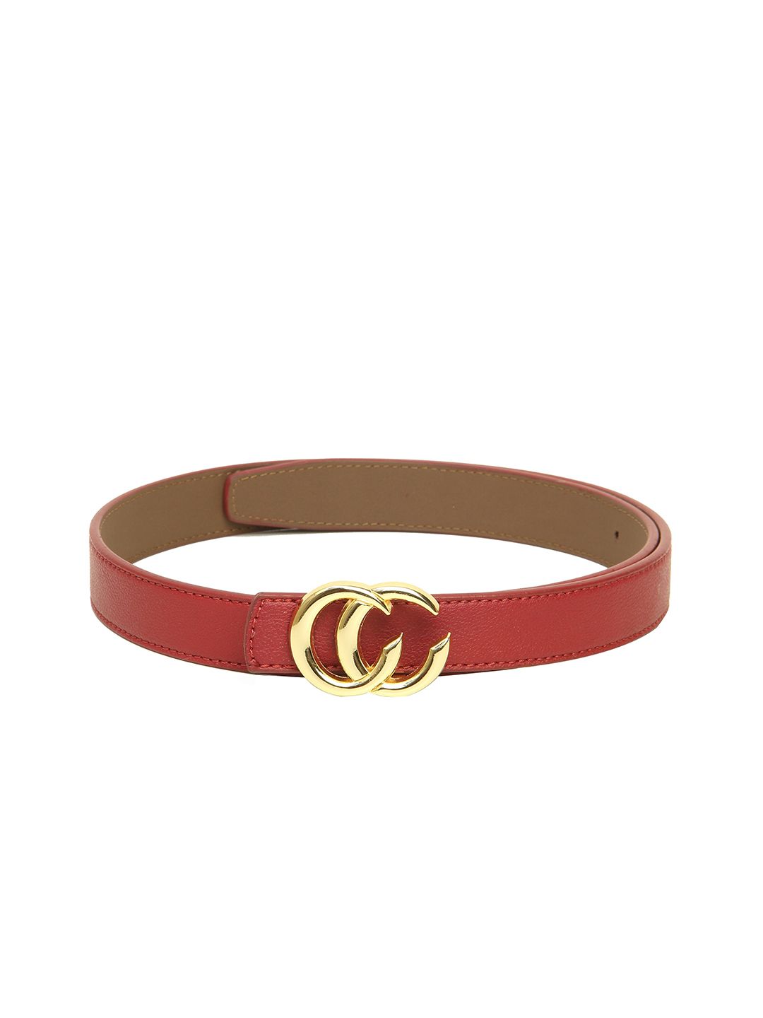 Calvadoss Women Red Textured Belt Price in India