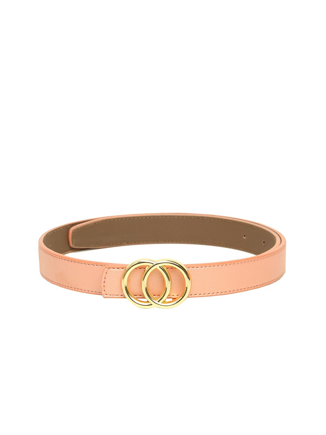 Calvadoss Women Peach-Coloured Textured Belt Price in India