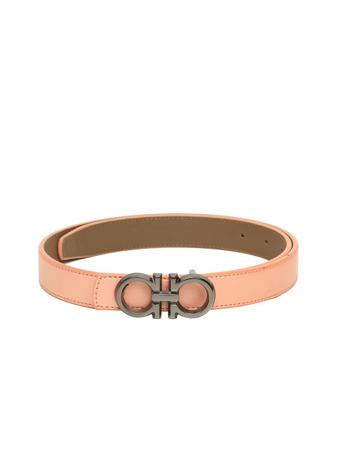 Calvadoss Women Peach Textured Belt Price in India