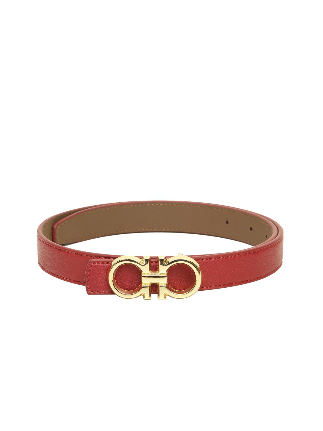 Calvadoss Women Red Textured Belt Price in India