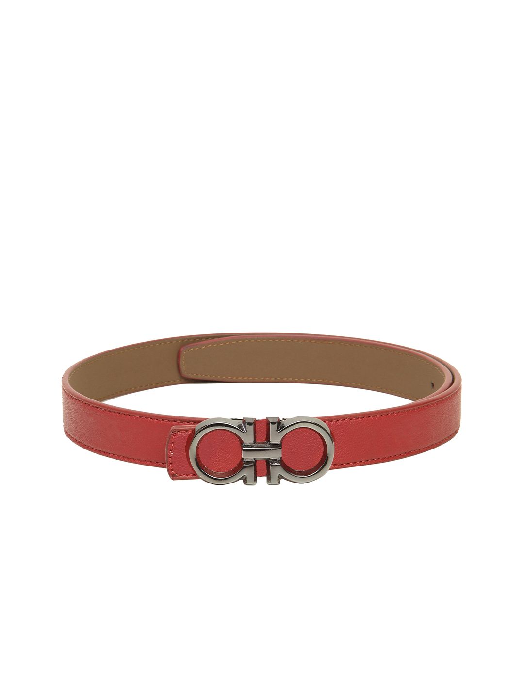 Calvadoss Women Red Textured Belt Price in India