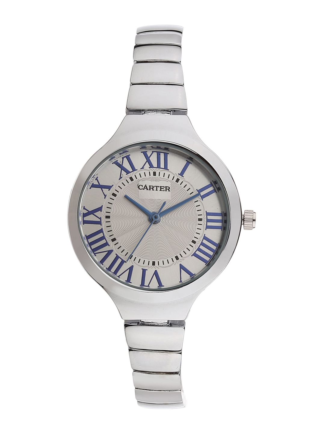 Sandy D Carter Women White & Silver Toned Analogue Watch SD-Carter-06-WH1 Price in India