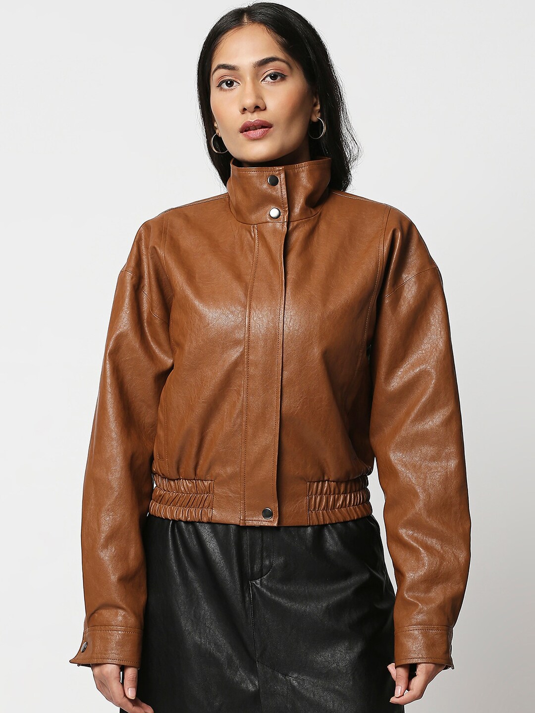 20Dresses Women The Chilly Days Leather Jacket Price in India