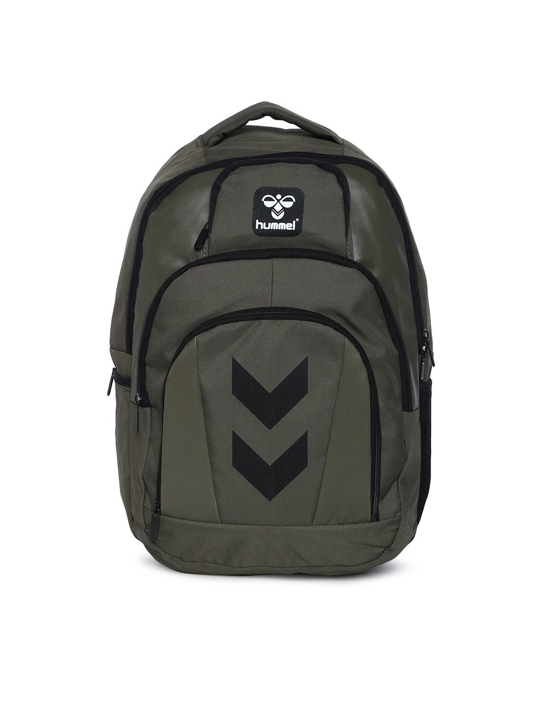 hummel Unisex Khaki & White Brand Logo Backpack Price in India