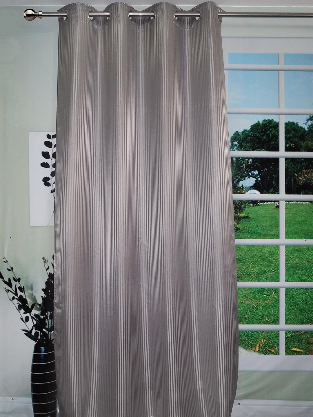 Lushomes Grey Door Curtain Price in India