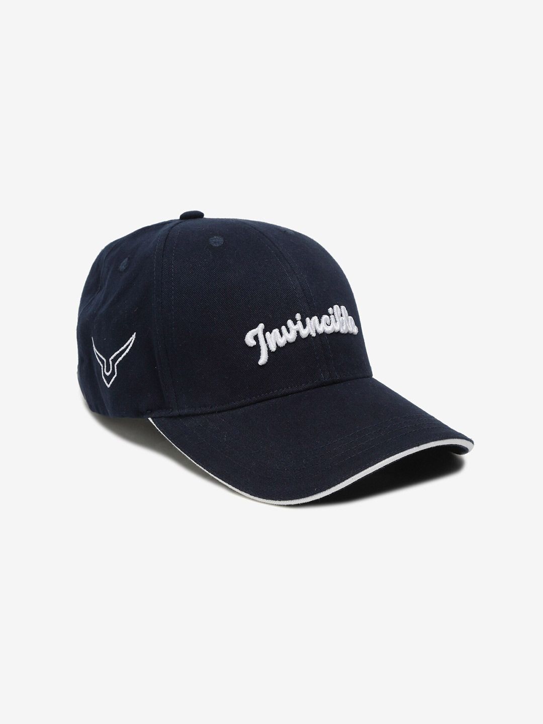 Invincible Adult Navy Blue & White Baseball Cap Price in India