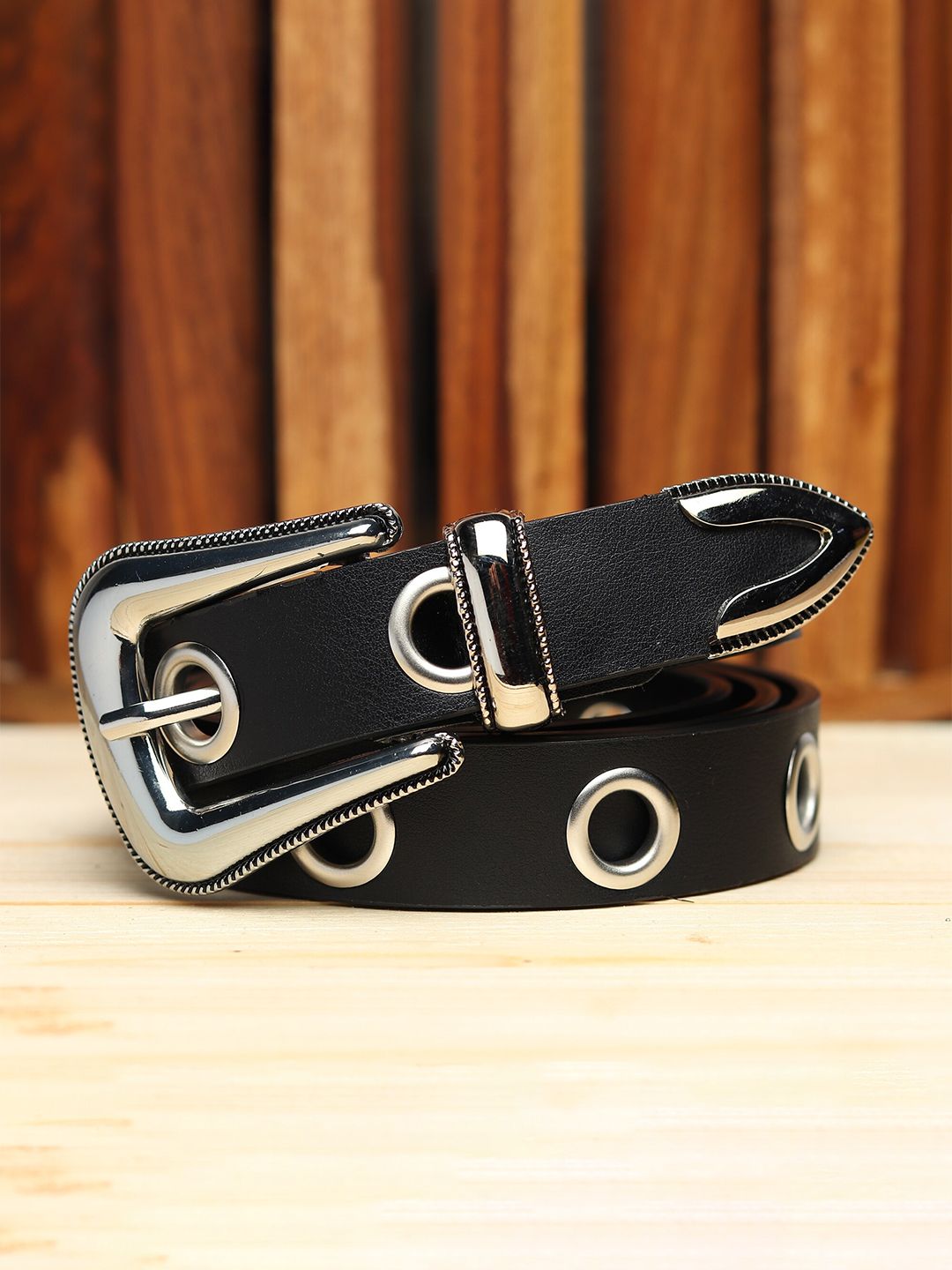 Kastner Women Silver-toned & Black Stylish Belt Price in India