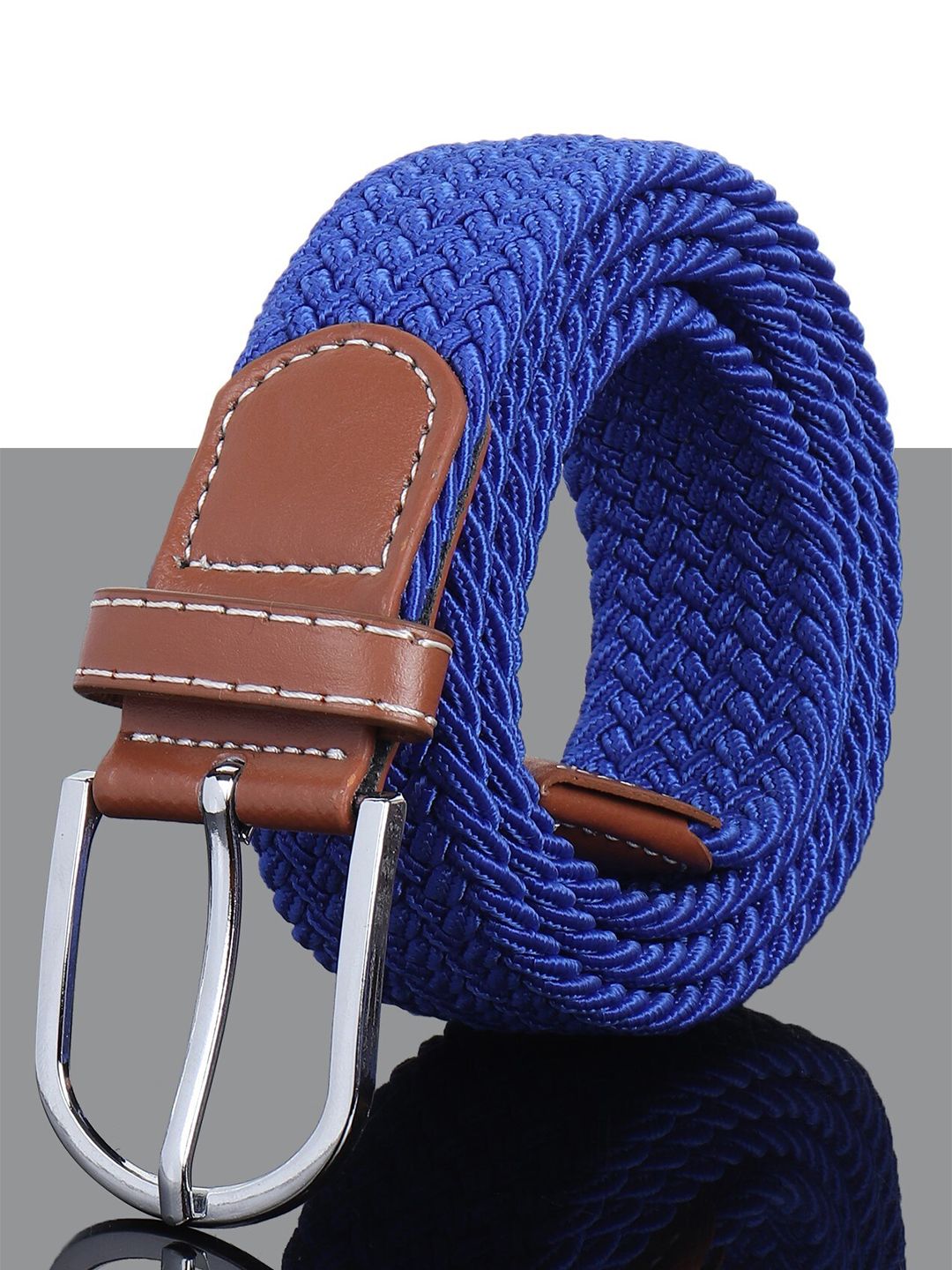 Kastner Unisex Blue Woven Design Belt Price in India