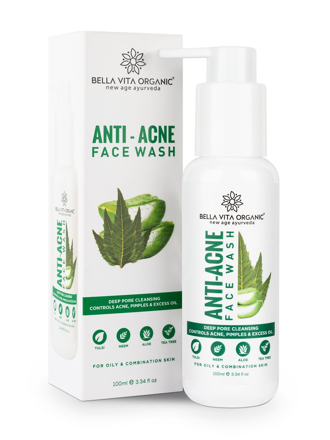 Bella Vita Organic Anti Acne Face Wash - Pimples Repair - 115 g