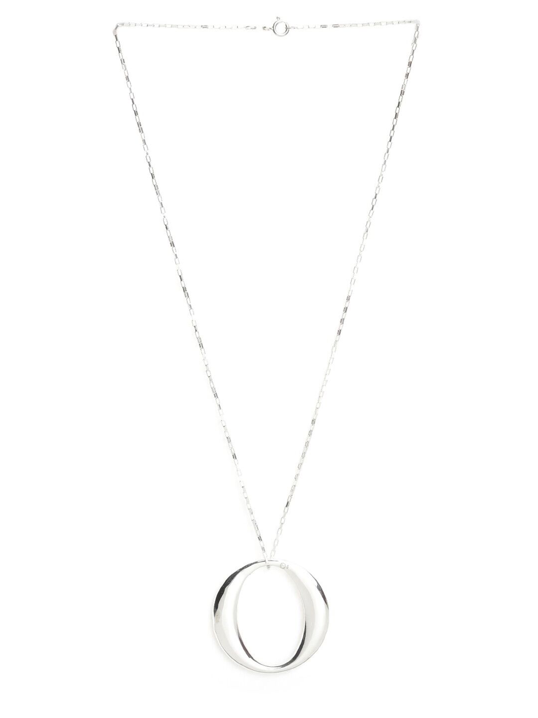 TRISHONA Silver-Toned Sterling Silver Pendant and Neck chain Price in India