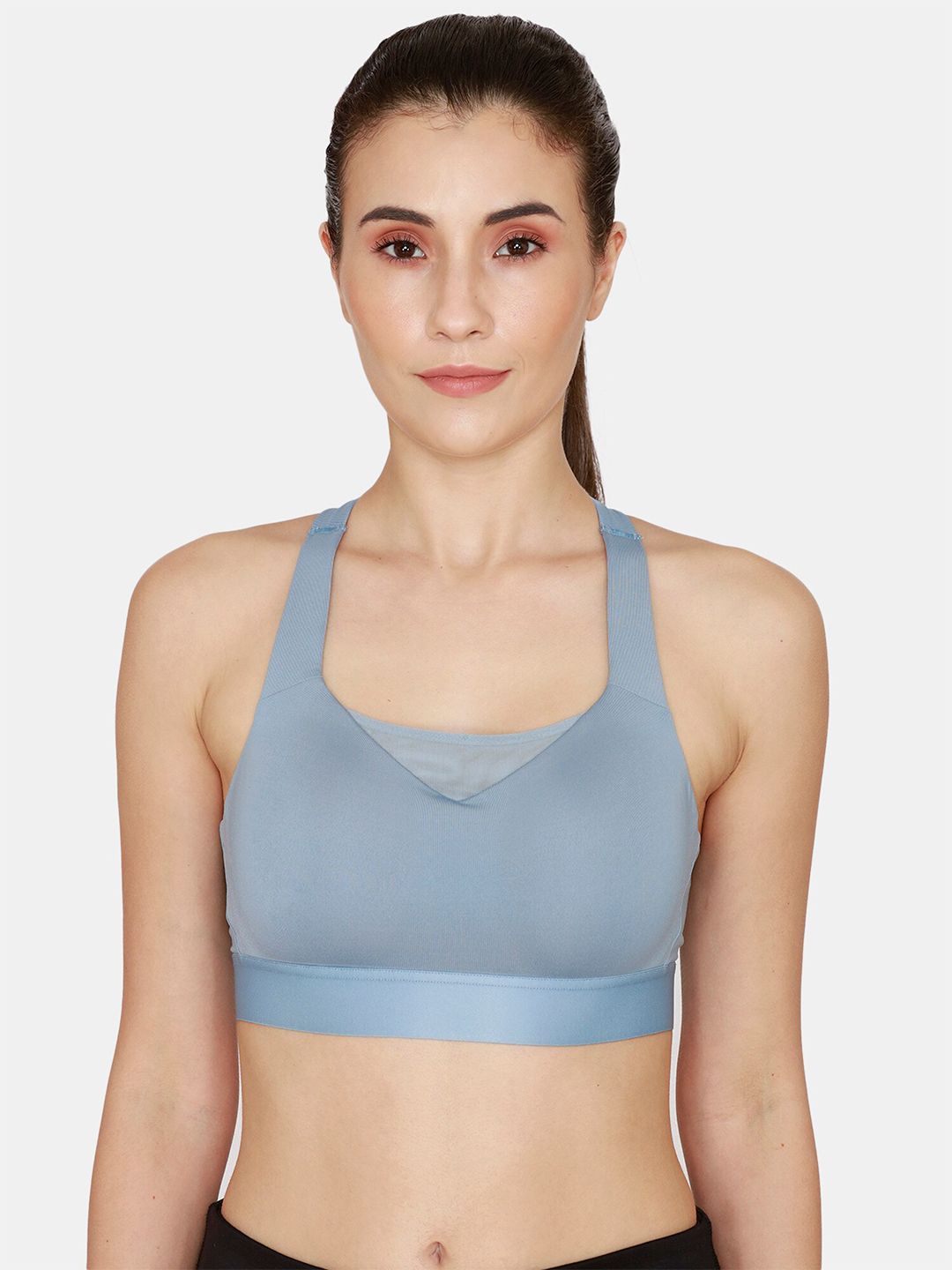 Zelocity by Zivame Blue Workout Bra - Lightly Padded Price in India