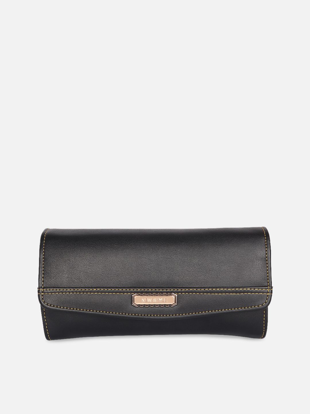 ATHLISIS Women Black PU Envelope Wallet Price in India