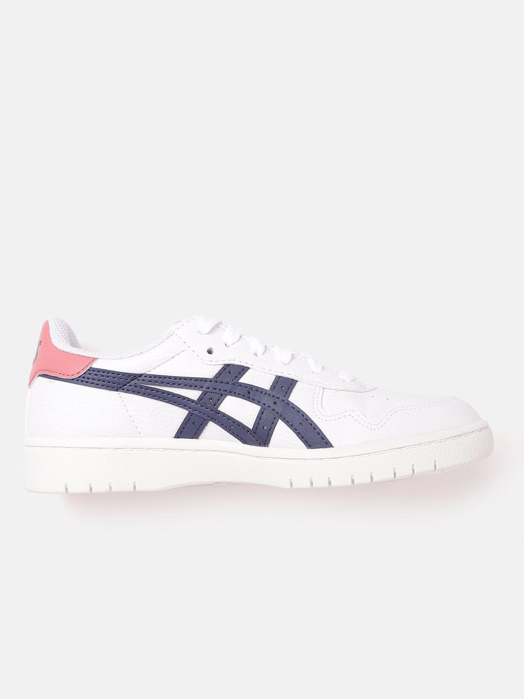 Buy ASICS Kids White & Navy Blue Perforated Japan S GS Sneakers