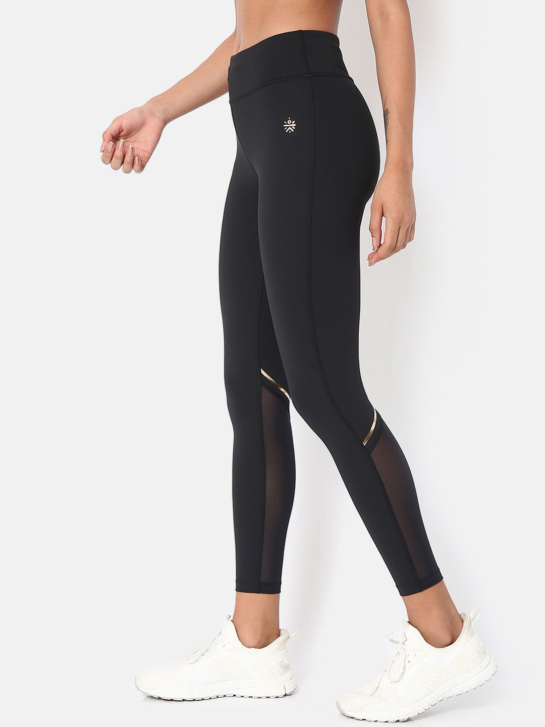 Cultsport Women Black Solid Absolute-Fit Tights Price in India