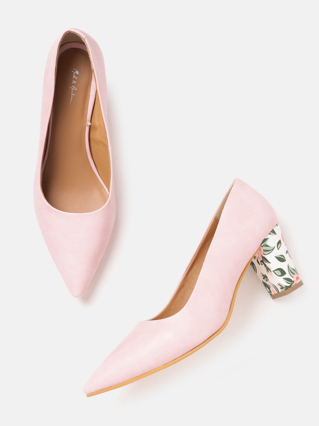 Mast & Harbour Pink Solid Pumps Price in India