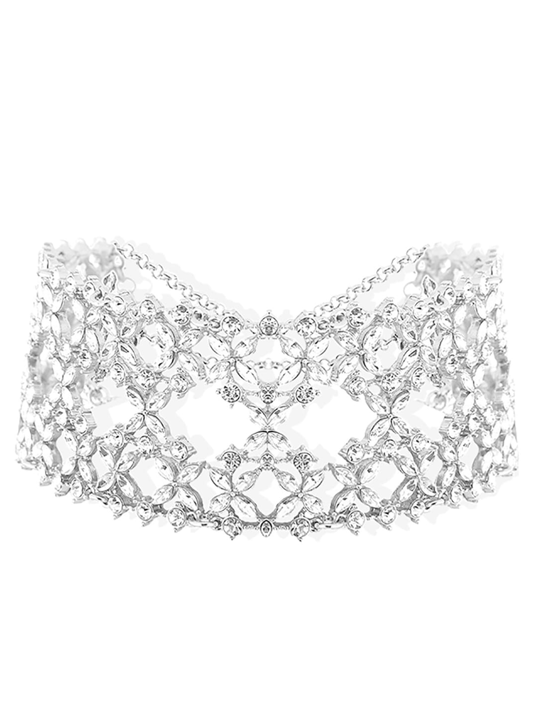 Kairi Silver-Toned Silver-Plated Choker Necklace Price in India
