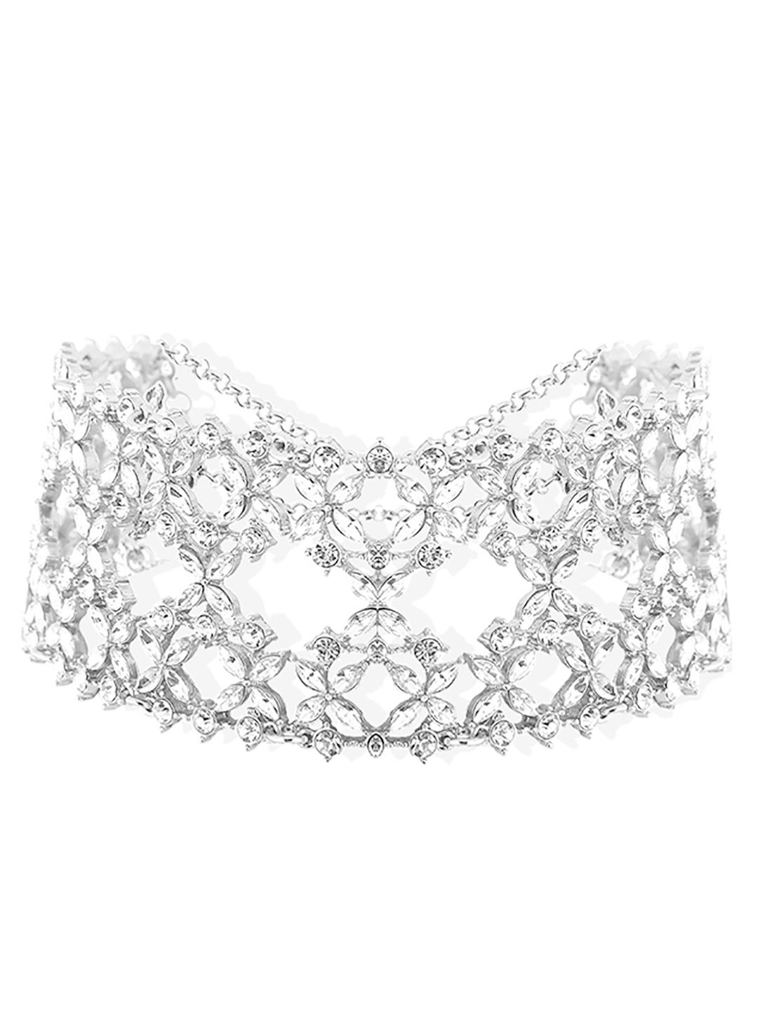 Kairi Silver-Toned Silver-Plated Choker Necklace Price in India