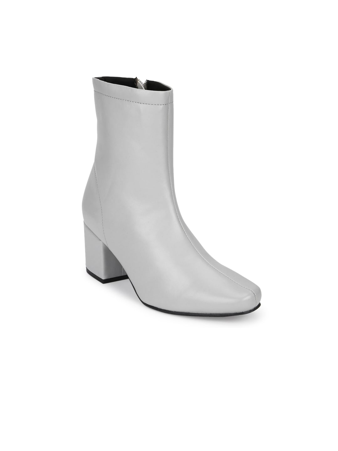 Truffle Collection Grey High-Top Block Heeled Boots Price in India