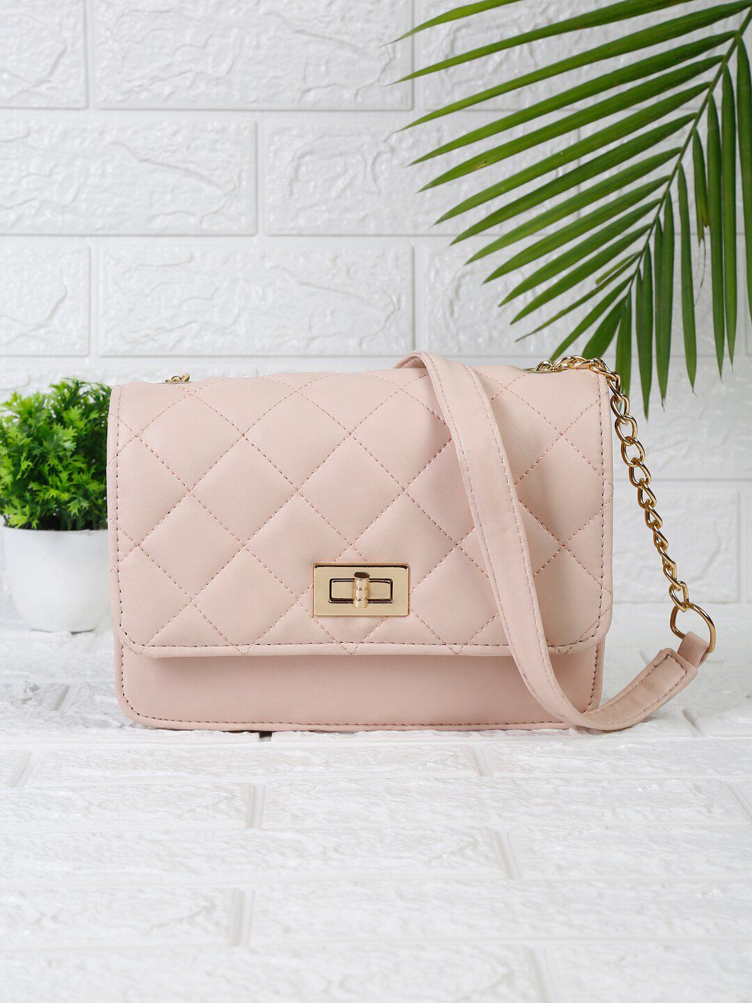 FARGO Pink Structured Sling Bag Price in India