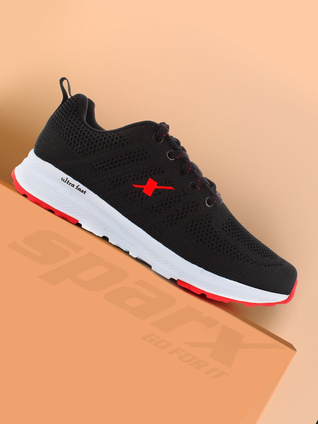 Sparx Women Black Mesh Running Non-Marking Shoes Price in India