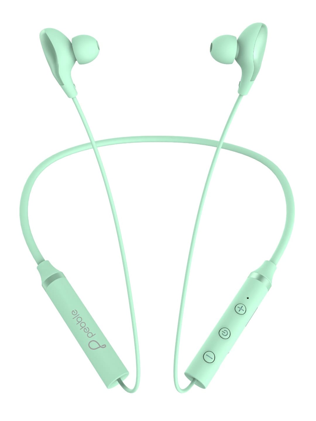 pebble Sea Green Flex Air Bluetooth Neckband With True Bass Sound Price in India