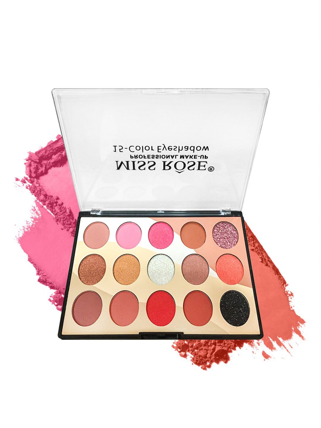 MISS ROSE 15 Color Glitter Eyeshadow Palette 7001-077MT 02 Price in India