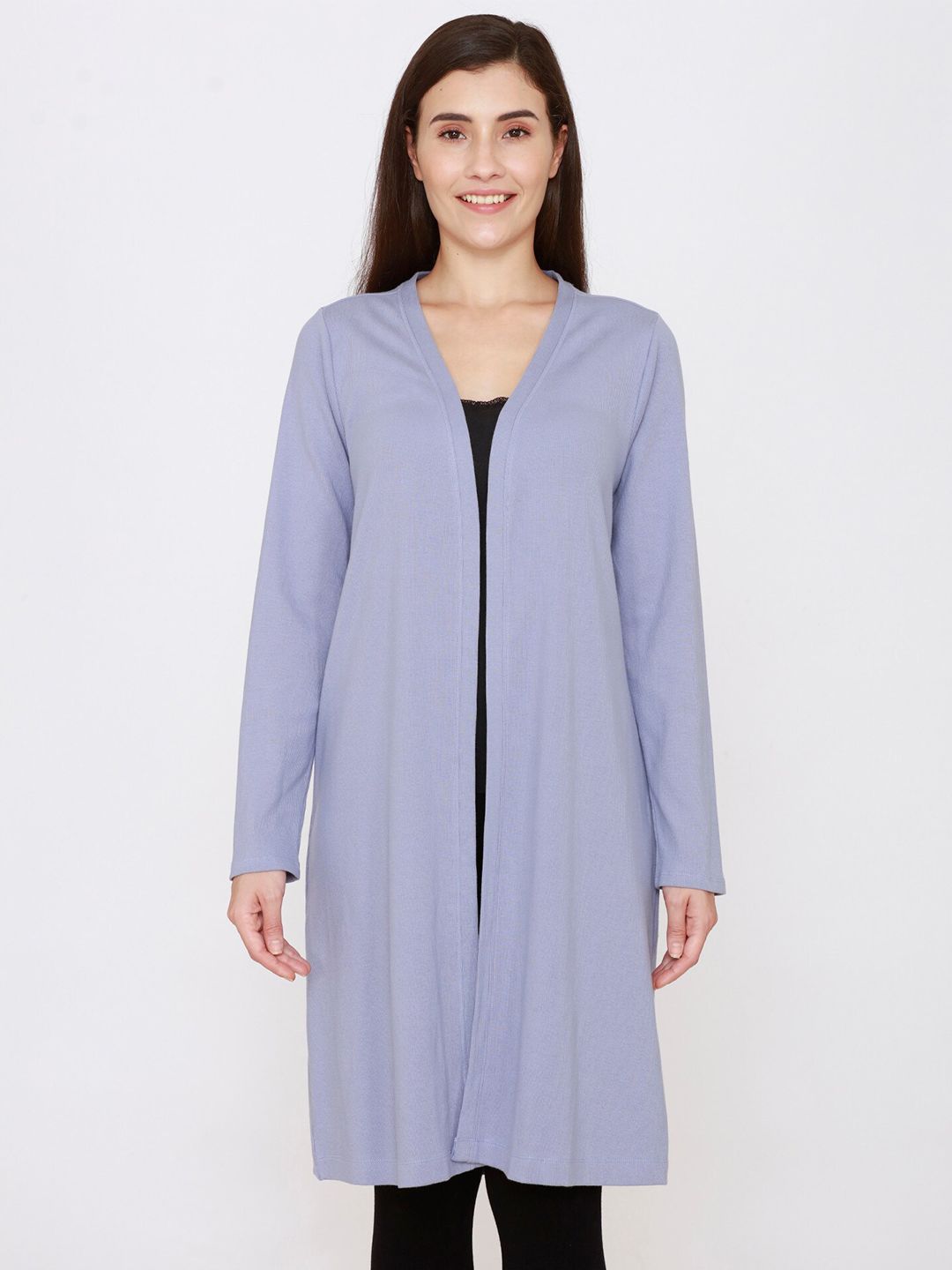 Zivame Women Blue Longline Shrug Price in India