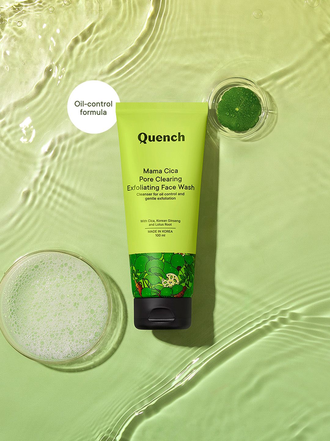 Quench Pore Clearing Exfoliating Face Wash For Oily & Acne Prone Skin - 100 ml