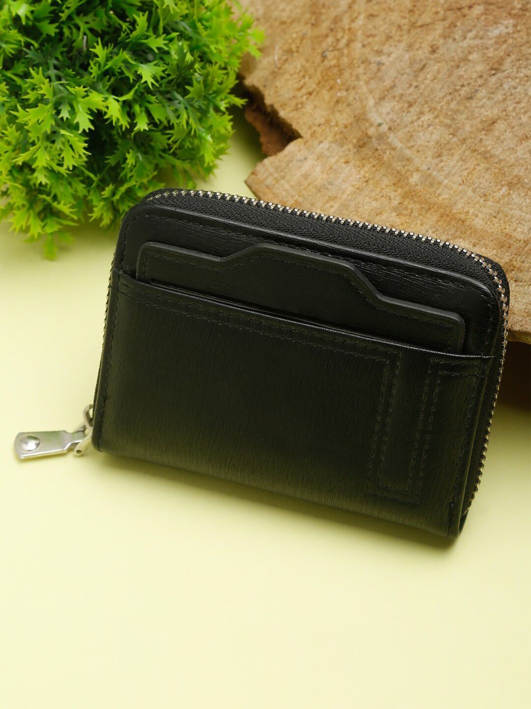 Apsis Women Black Zip Around Wallet Price in India