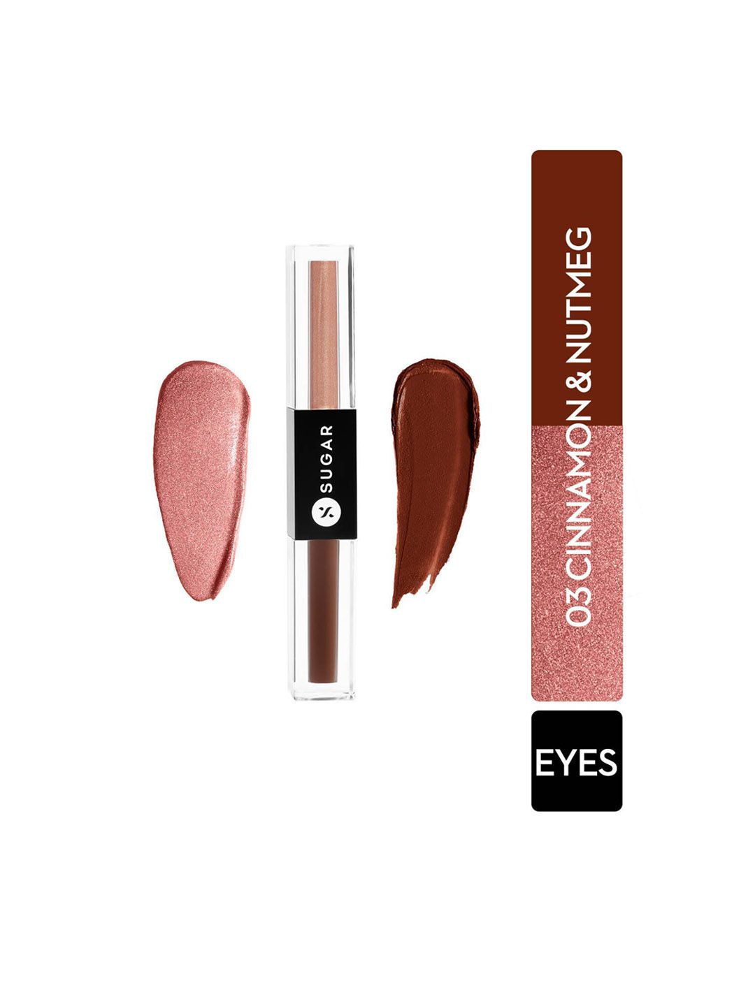 SUGAR Two Good To Be True Dual Eyeshadow 1.5ml Each Side - 03 Cinnamon & Nutmeg Price in India