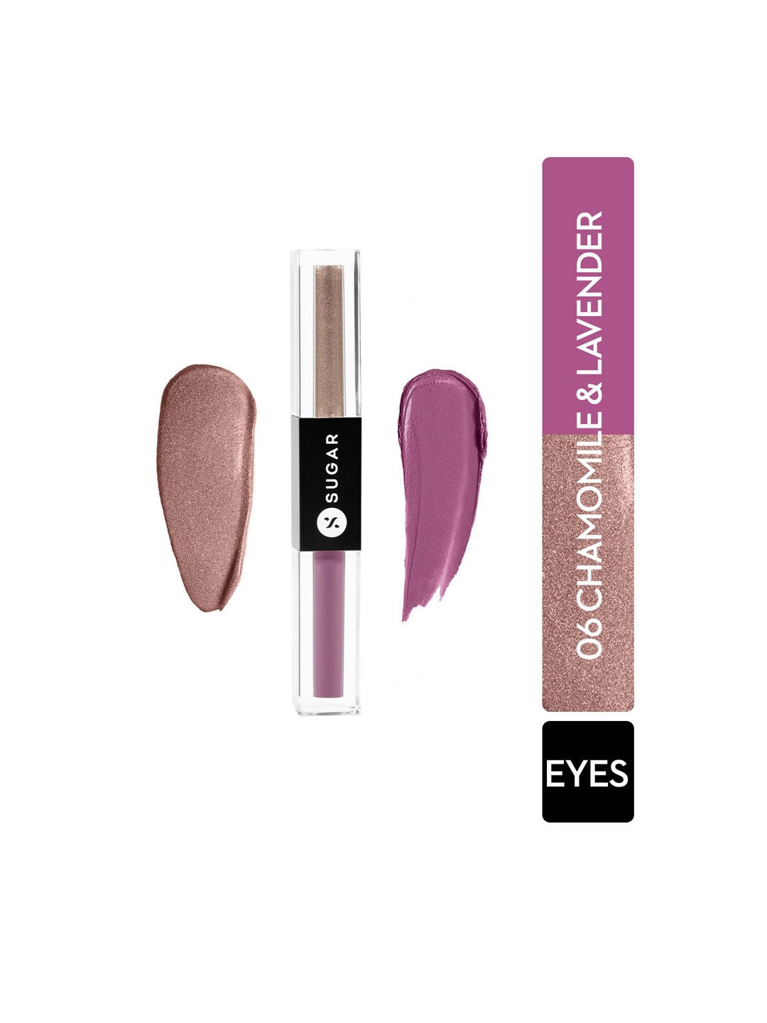SUGAR Two Good To Be True Dual Eyeshadow 1.5ml Each Side - 06 Chamomile & Lavender Price in India