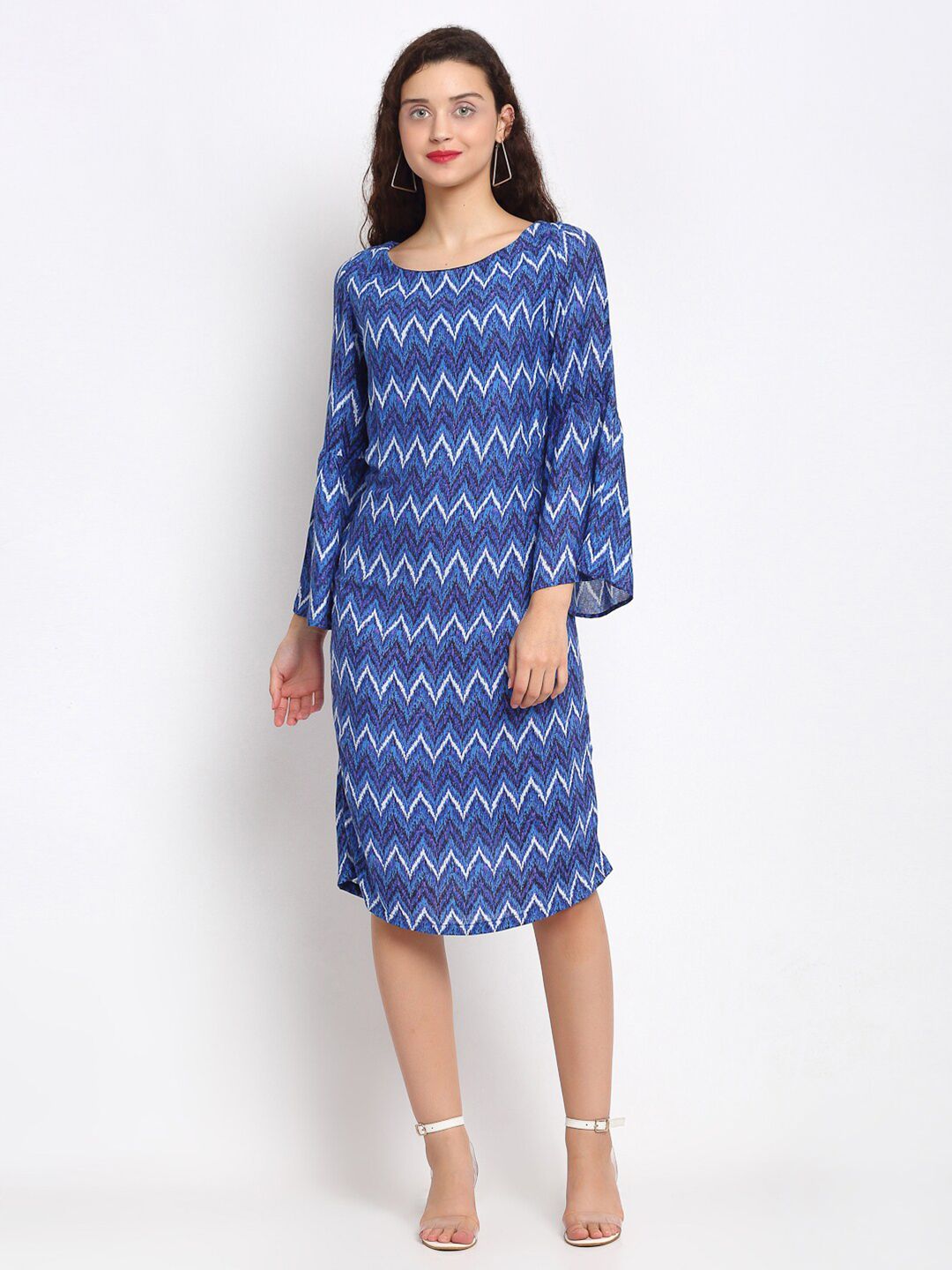 Aujjessa Blue A-Line Dress Price in India