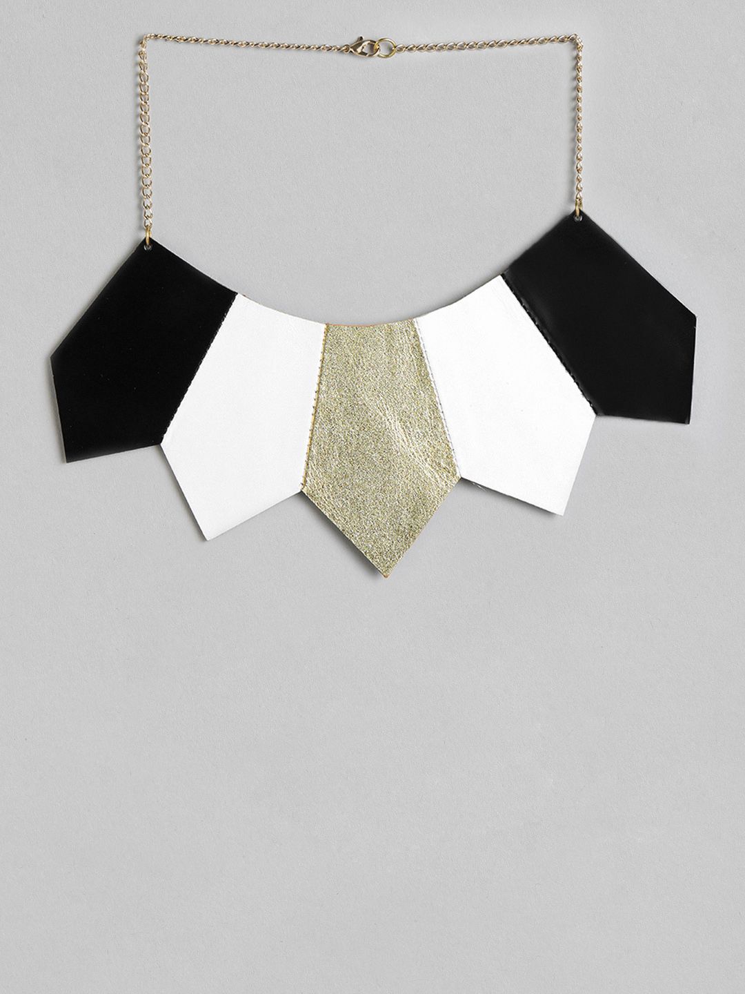 AADY AUSTIN Black & White Bohemian Necklace Price in India