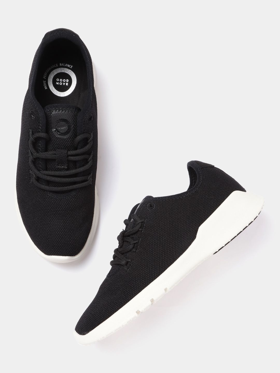 Marks & Spencer Women Black Solid Sneakers Price in India