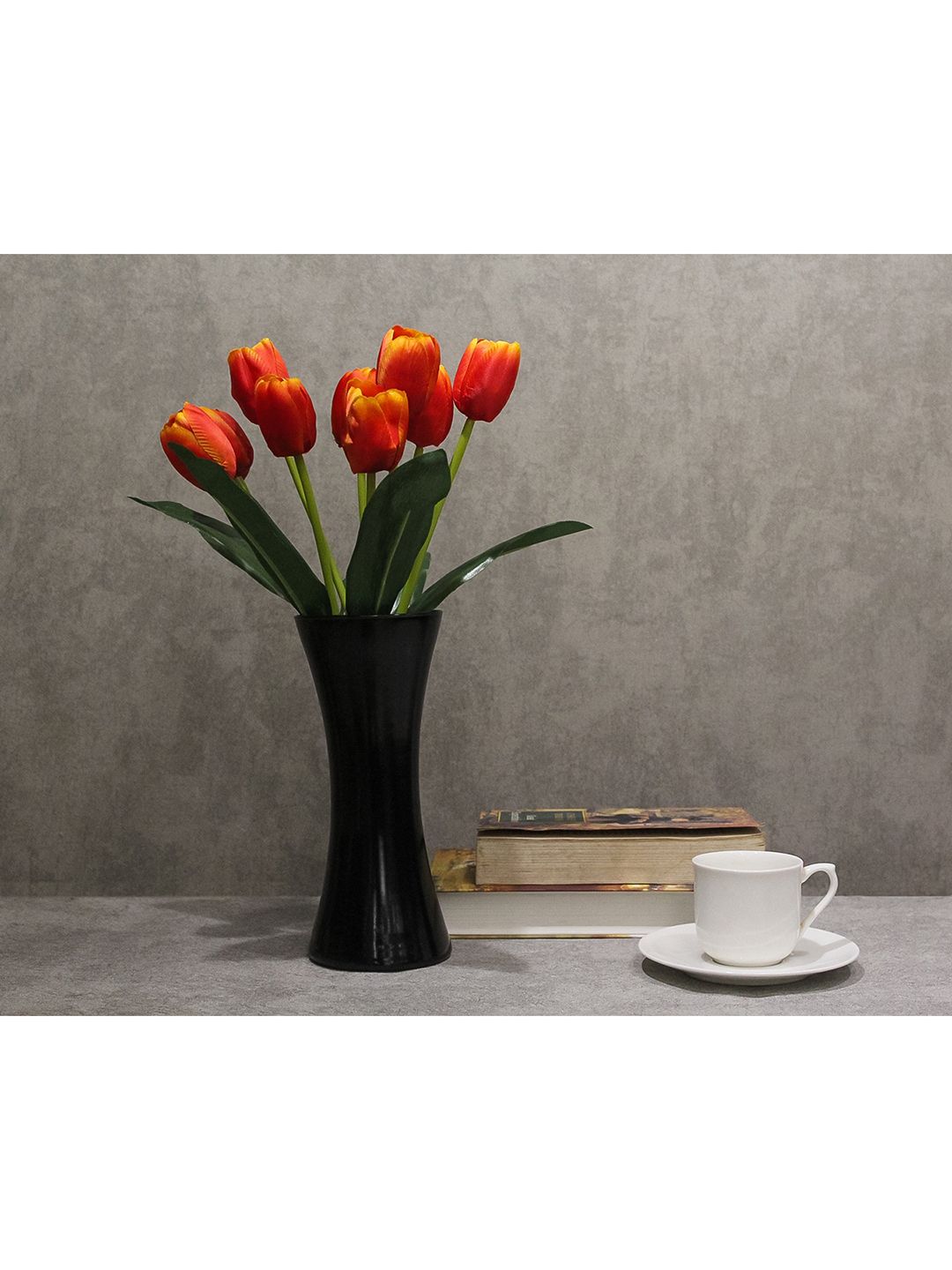 PolliNation Green & Orange Artificial Tulip Bunch Price in India